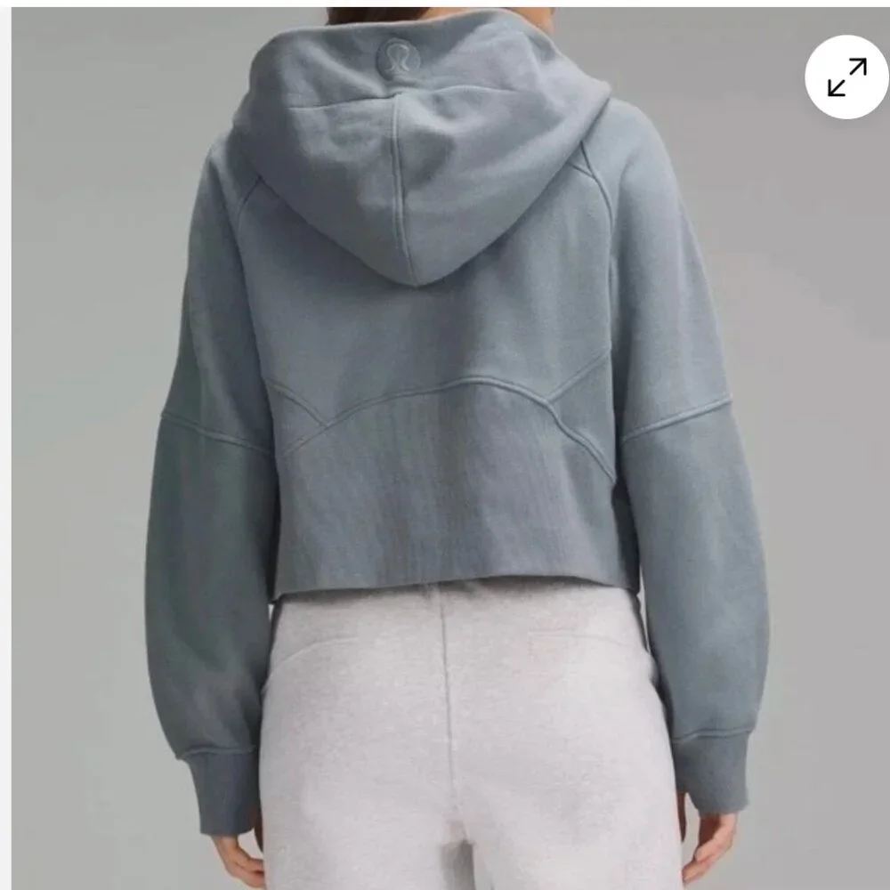 belgium blue Lululemon Belgian Blue Scuba Oversized Half Zip Hoodie (M/L) - Picture 2 of 2
